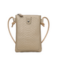 Borsa a tracolla in pelle per cellulare con elegante motivo coccodrillo, da donna
