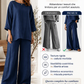 Completo a due pezzi casual da donna in misto lino