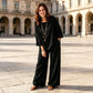 Completo a due pezzi casual da donna in misto lino