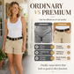 Pantaloncini casual da donna in tessuto elasticizzato con tasche funzionali