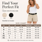 Pantaloncini casual da donna in tessuto elasticizzato con tasche funzionali