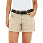 Pantaloncini casual da donna in tessuto elasticizzato con tasche funzionali
