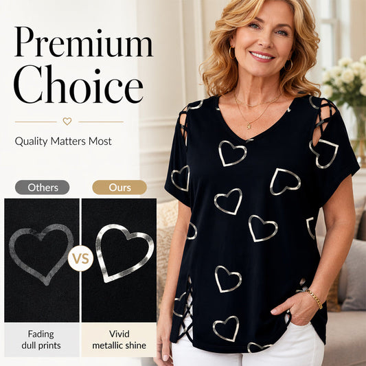 📢📢SCONTO DEL 50%!!⏰Maglietta da donna casual con scollo a V e maniche corte