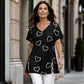 📢📢SCONTO DEL 50%!!⏰Maglietta da donna casual con scollo a V e maniche corte