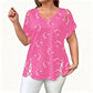 📢📢SCONTO DEL 50%!!⏰Maglietta da donna casual con scollo a V e maniche corte