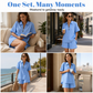 ✨Set casual a due pezzi da donna: top a maniche corte con mezza cerniera e pantaloncini