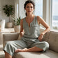 ⌛Offerta a tempo limitato – Set composto da canotta senza maniche con mezza cerniera e pantaloncini da donna