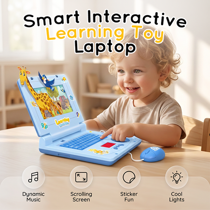 💻 50% DI SCONTO! 🧸 Laptop Giocattolo Interattivo di Simulazione – Luci, Suoni & Giochi Educativi – Stimola Creatività & Moticità nei Bambini in Modo Giocoso 🎵