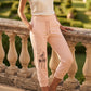 Pantaloni corti a vita alta con cordoncino da stringere da donna