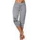 Pantaloni corti a vita alta con cordoncino da stringere da donna