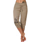 Pantaloni corti a vita alta con cordoncino da stringere da donna