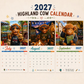 2027 Funny Highland Cow Wall Calendar | A4 Hanging Calendar | Designed by Isabel Kline 🐮📅 Calendario da parete 2027 con mucca scozzese divertente | Calendario appendibile A4 | Progettato da Isabel Kline ✨🎨