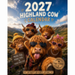 2027 Funny Highland Cow Wall Calendar | A4 Hanging Calendar | Designed by Isabel Kline 🐮📅 Calendario da parete 2027 con mucca scozzese divertente | Calendario appendibile A4 | Progettato da Isabel Kline ✨🎨