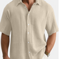 Chemise décontractée pour homme, confortable, coupe ample, à manches courtes