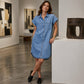 Abito in denim dal taglio comodo da donna