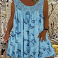 🌸 -50% MAINTENANT ! 🌸Robe imprimée sans manches à col rond pour femme
