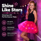 Gonna tutù con paillettes luminose a LED, gonna da principessa in rete a forma di stella per bambine e adulte