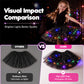 Gonna tutù con paillettes luminose a LED, gonna da principessa in rete a forma di stella per bambine e adulte