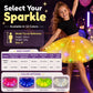 Gonna tutù con paillettes luminose a LED, gonna da principessa in rete a forma di stella per bambine e adulte
