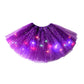 Gonna tutù con paillettes luminose a LED, gonna da principessa in rete a forma di stella per bambine e adulte