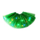 Gonna tutù con paillettes luminose a LED, gonna da principessa in rete a forma di stella per bambine e adulte