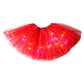 Gonna tutù con paillettes luminose a LED, gonna da principessa in rete a forma di stella per bambine e adulte