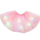 Gonna tutù con paillettes luminose a LED, gonna da principessa in rete a forma di stella per bambine e adulte