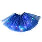 Gonna tutù con paillettes luminose a LED, gonna da principessa in rete a forma di stella per bambine e adulte