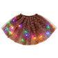 Gonna tutù con paillettes luminose a LED, gonna da principessa in rete a forma di stella per bambine e adulte