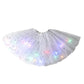 Gonna tutù con paillettes luminose a LED, gonna da principessa in rete a forma di stella per bambine e adulte