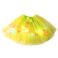 Gonna tutù con paillettes luminose a LED, gonna da principessa in rete a forma di stella per bambine e adulte
