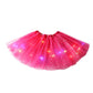 Gonna tutù con paillettes luminose a LED, gonna da principessa in rete a forma di stella per bambine e adulte