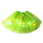 Gonna tutù con paillettes luminose a LED, gonna da principessa in rete a forma di stella per bambine e adulte
