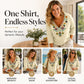 Maglia da donna con scollo a V, stile vintage, con ricamo floreale