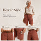 Shorts cargo in denim dalla vestibilità ampia da donna