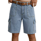 Shorts cargo in denim dalla vestibilità ampia da donna