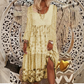 Abito casual da donna a maniche lunghe in patchwork