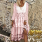 Abito casual da donna a maniche lunghe in patchwork