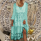 Abito casual da donna a maniche lunghe in patchwork