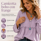 ⌛Offerta a tempo limitato – Top casual da donna con scollo a V e maniche lunghe