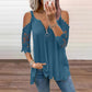 👗 Elegante Dames Top met Kant, Open Schouders & Ritssluiting – Luchtig, Comfortabel & Makkelijk te Combineren ✨