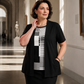 Top a due pezzi con effetto color block da donna