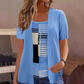 Top a due pezzi con effetto color block da donna