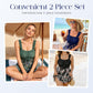 Set costume da bagno a due pezzi taglie forti con effetto modellante