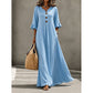 👗Abito lungo da donna con scollo a V e maniche a volant