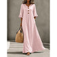 👗Abito lungo da donna con scollo a V e maniche a volant
