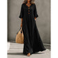 👗Abito lungo da donna con scollo a V e maniche a volant