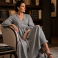 💕Nuovo arrivo: SCONTO DEL 50%👗Abito lungo da donna con scollo a V e pieghe