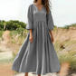 💕Nuovo arrivo: SCONTO DEL 50%👗Abito lungo da donna con scollo a V e pieghe