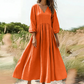💕Nuovo arrivo: SCONTO DEL 50%👗Abito lungo da donna con scollo a V e pieghe